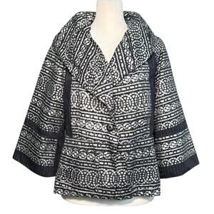 Burning Torch Cropped Blazer Jacket Women Med Artsy Boho Event Statement‎ Collar